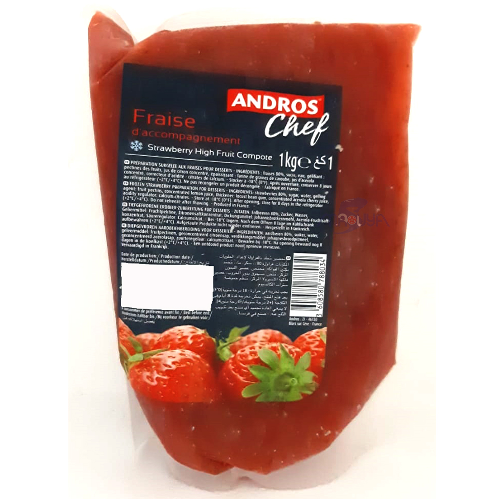Andros Frozen Fruit Compote Strawberry 1 Kg
