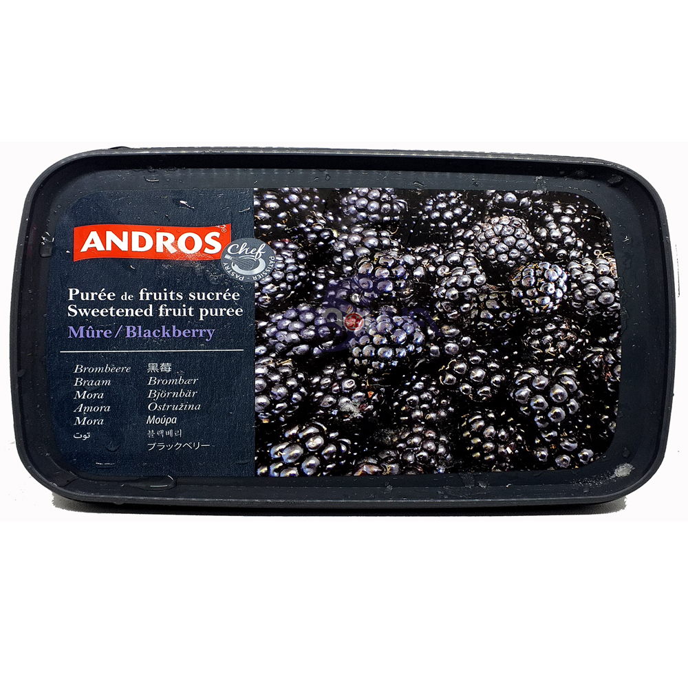 Andros Frozen Sweetened Blackberry Puree 1 Kg