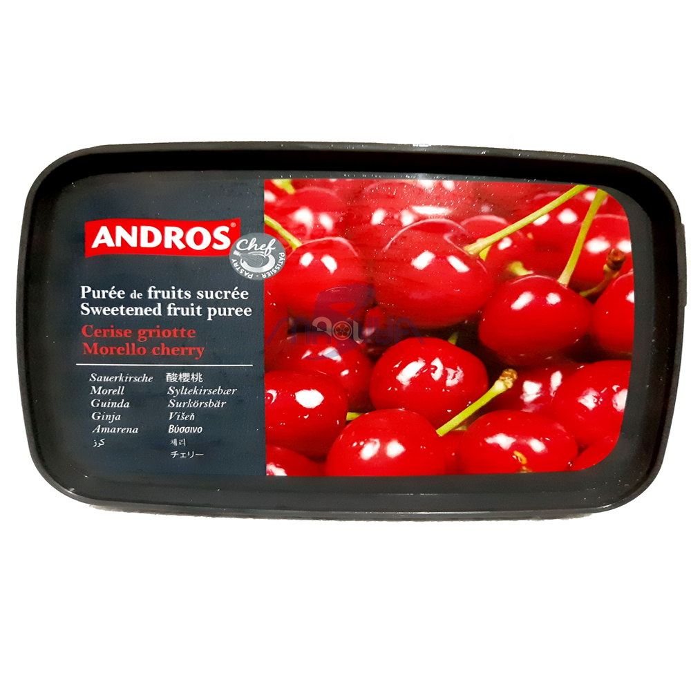 Andros Frozen Sweetened Cherry Puree 1 Kg