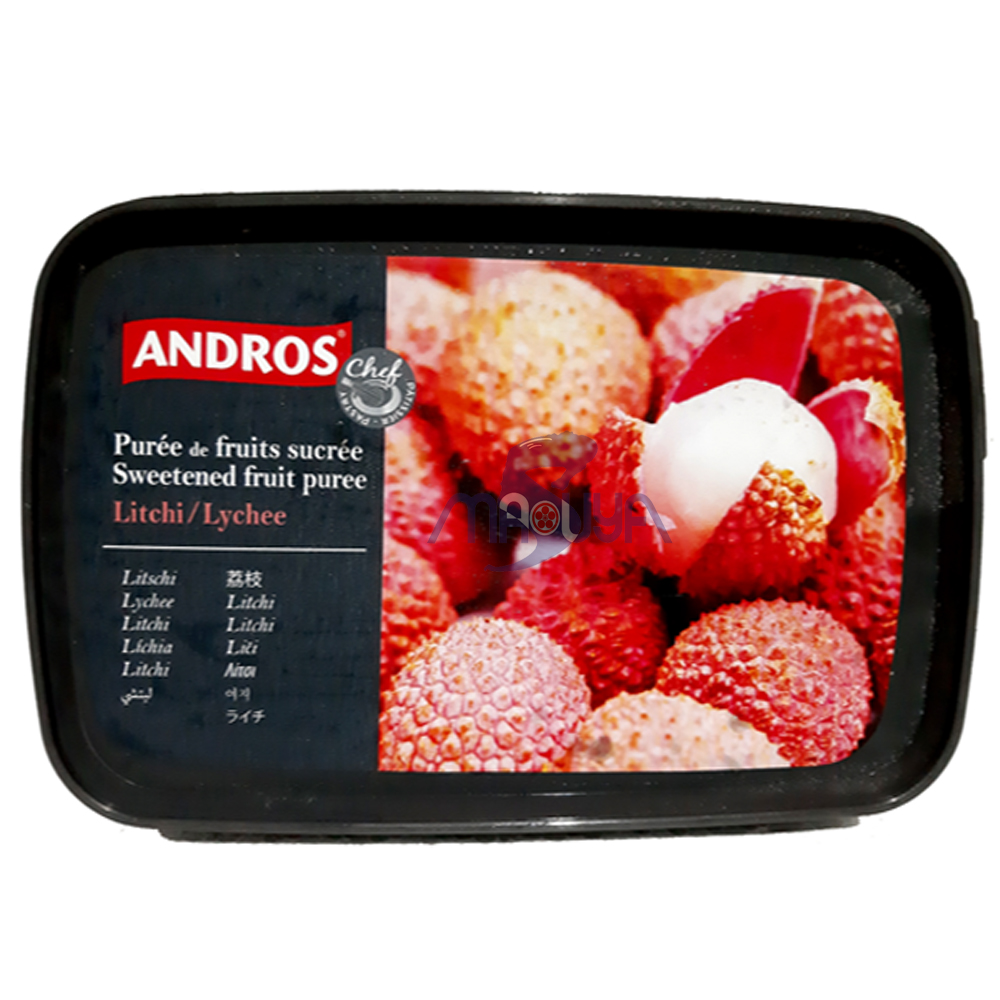 Andros Frozen Sweetened Lychee Puree 1 Kg