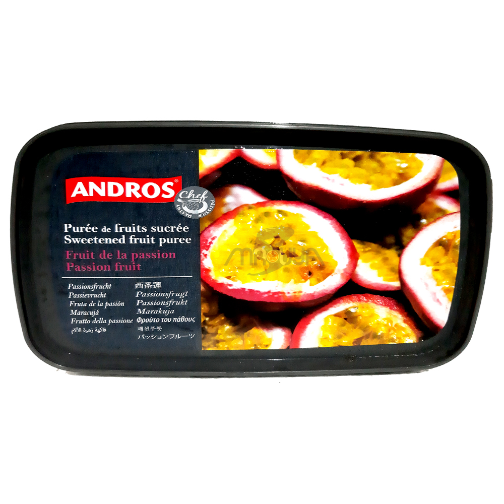 Andros Frozen Sweetened Passion Fruit Puree 1 Kg
