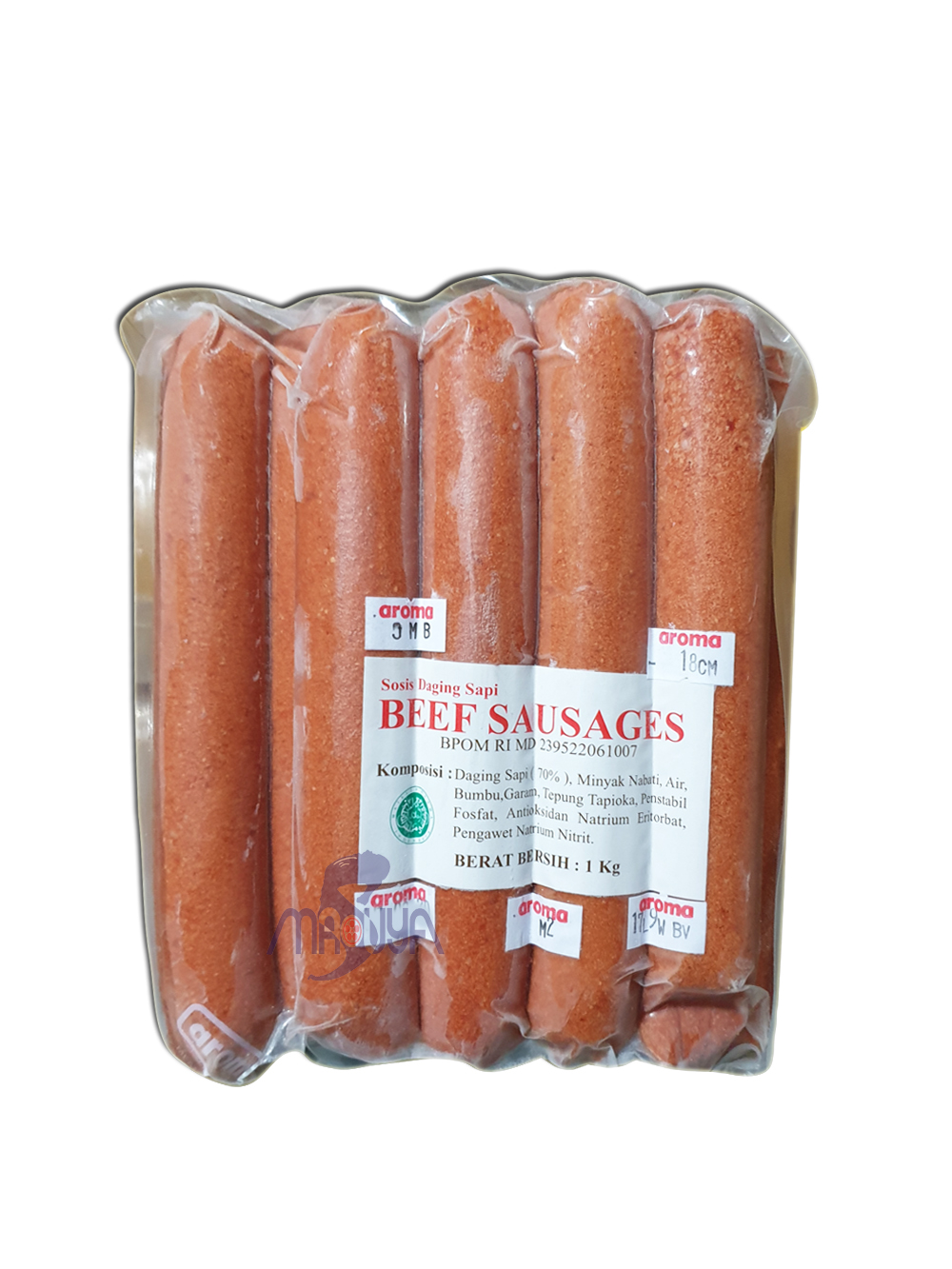 Aroma Beef Sausages Jumbo 18 cm (M2) 1 Kg