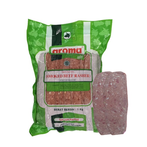 Aroma Smoked Beef Rasher Vacuum Packed 1 Kg