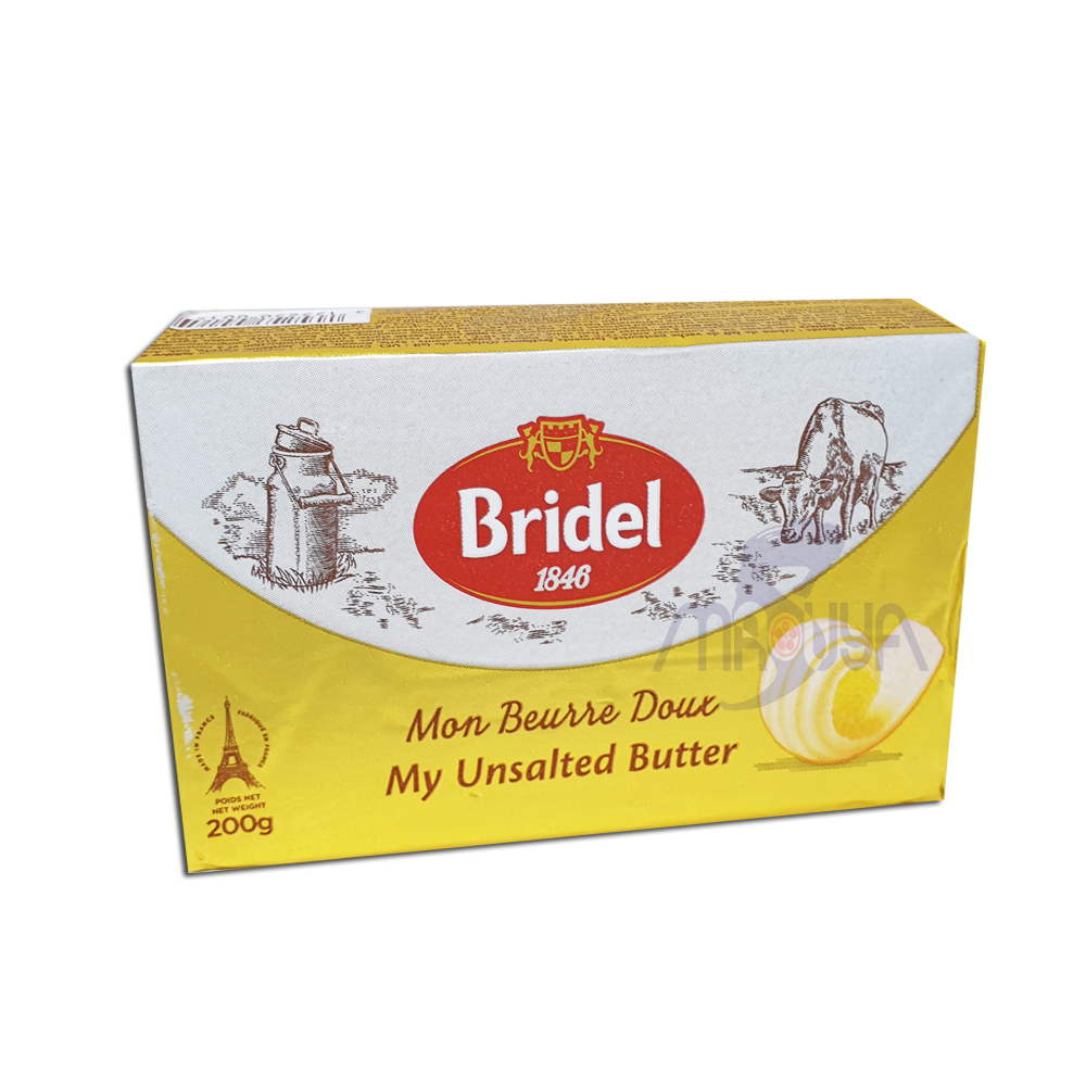 Bridel Unsalted Butter 82% Fat Pack 200 gr
