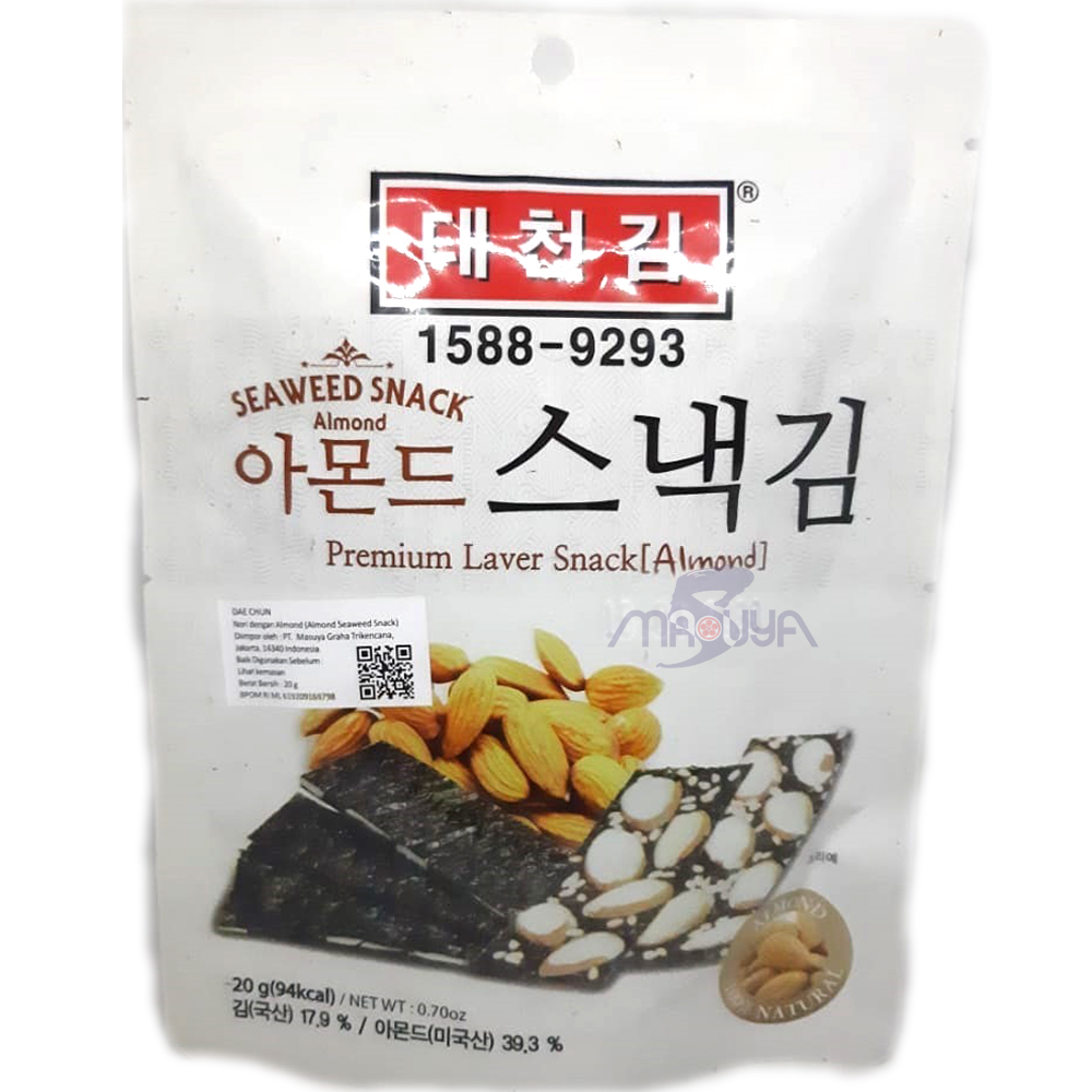 Dae Chun Almond Seaweed Snack 20 gr