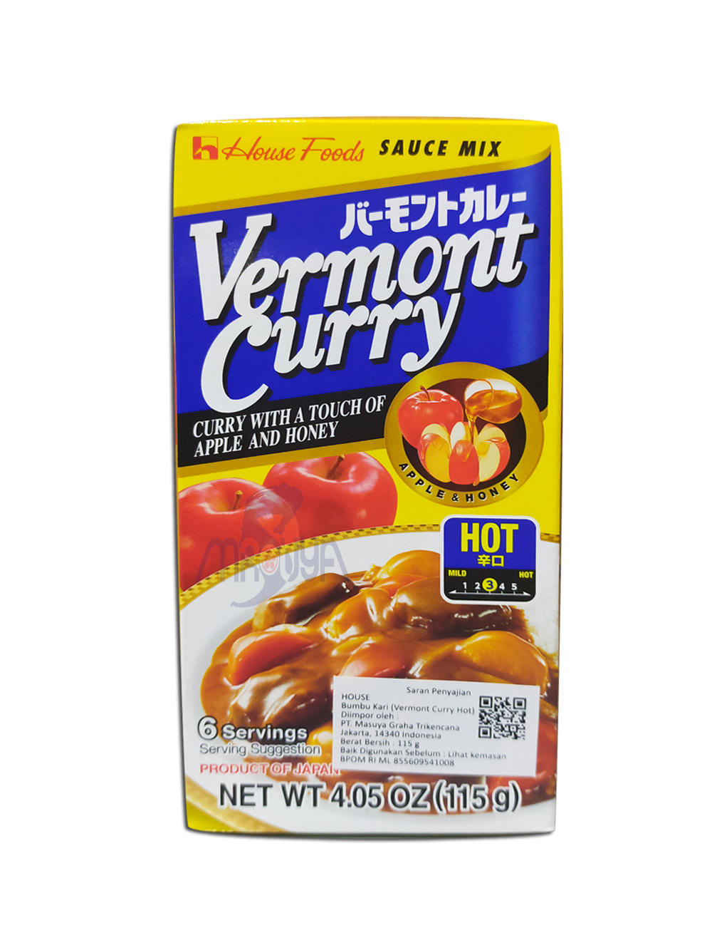 House Vermont Curry Hot 115 gr