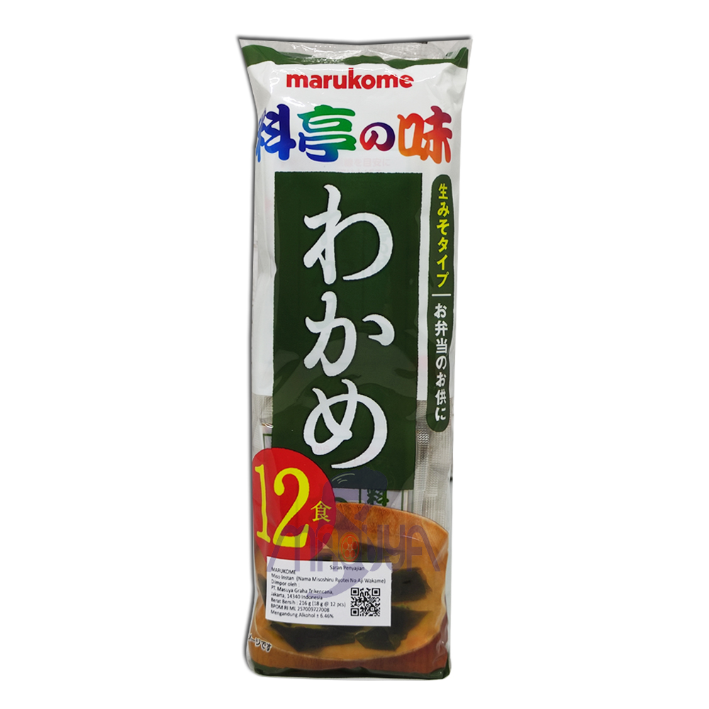 Marukome Nama Misoshiru Ryotei No Aji Wakame 216 gr (12 pcs)