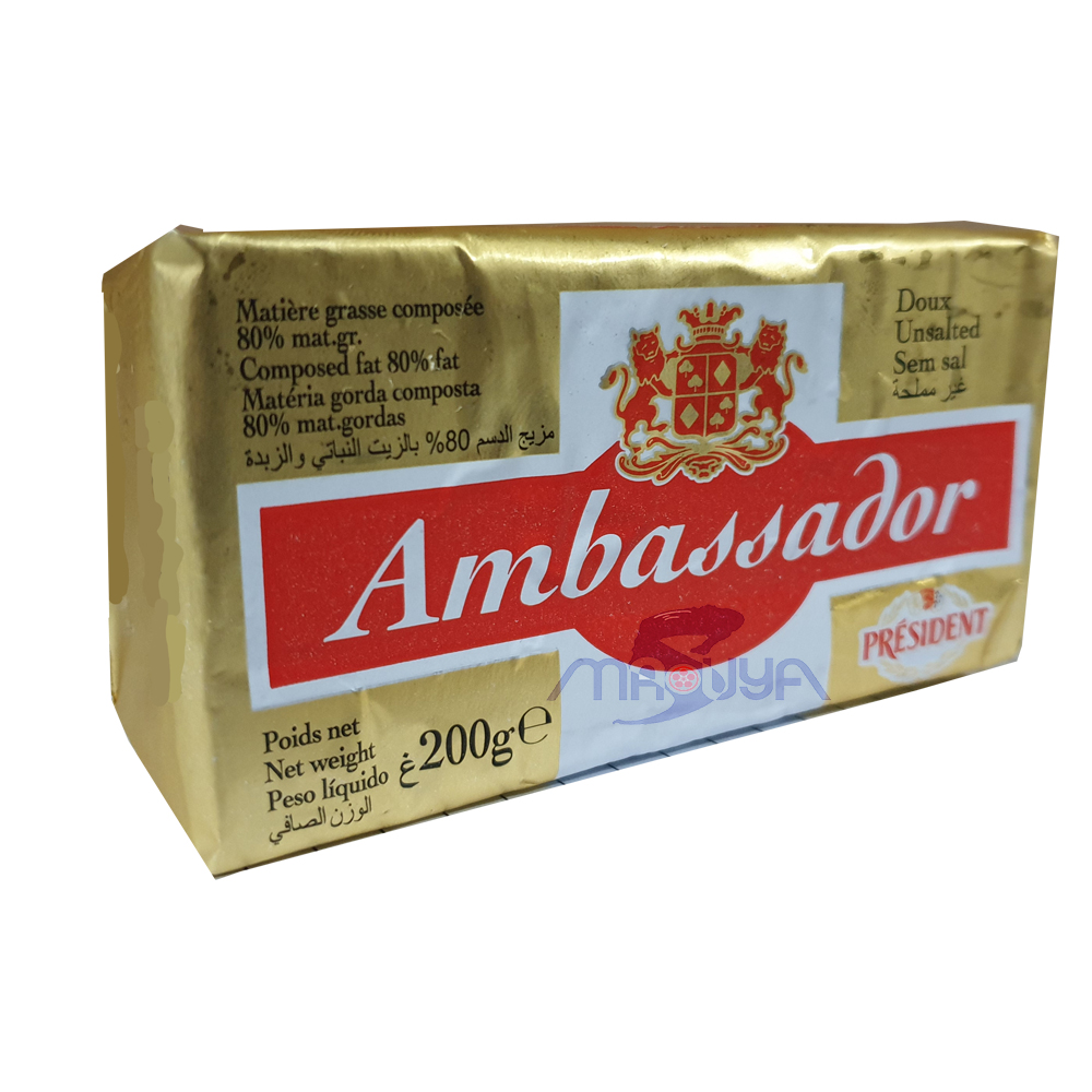 President Ambassador Unsalted 80% Fat Culinary Preparation Pack 200 gr