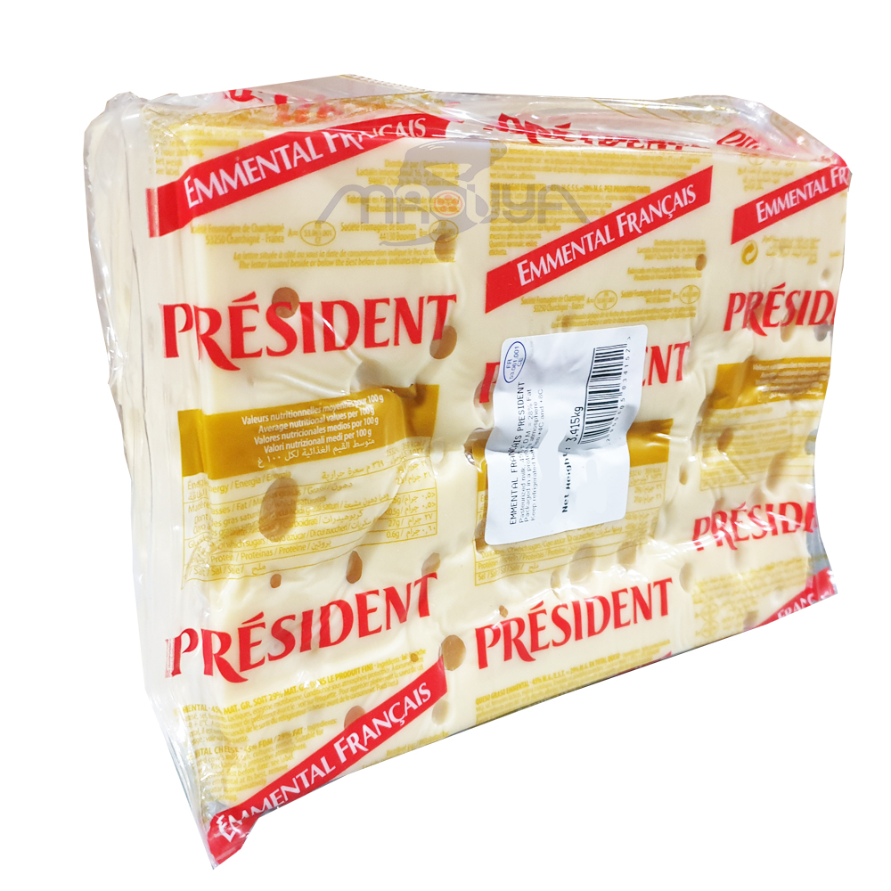 President Emmental 2 Rinds 45% FDM Block (random weight)