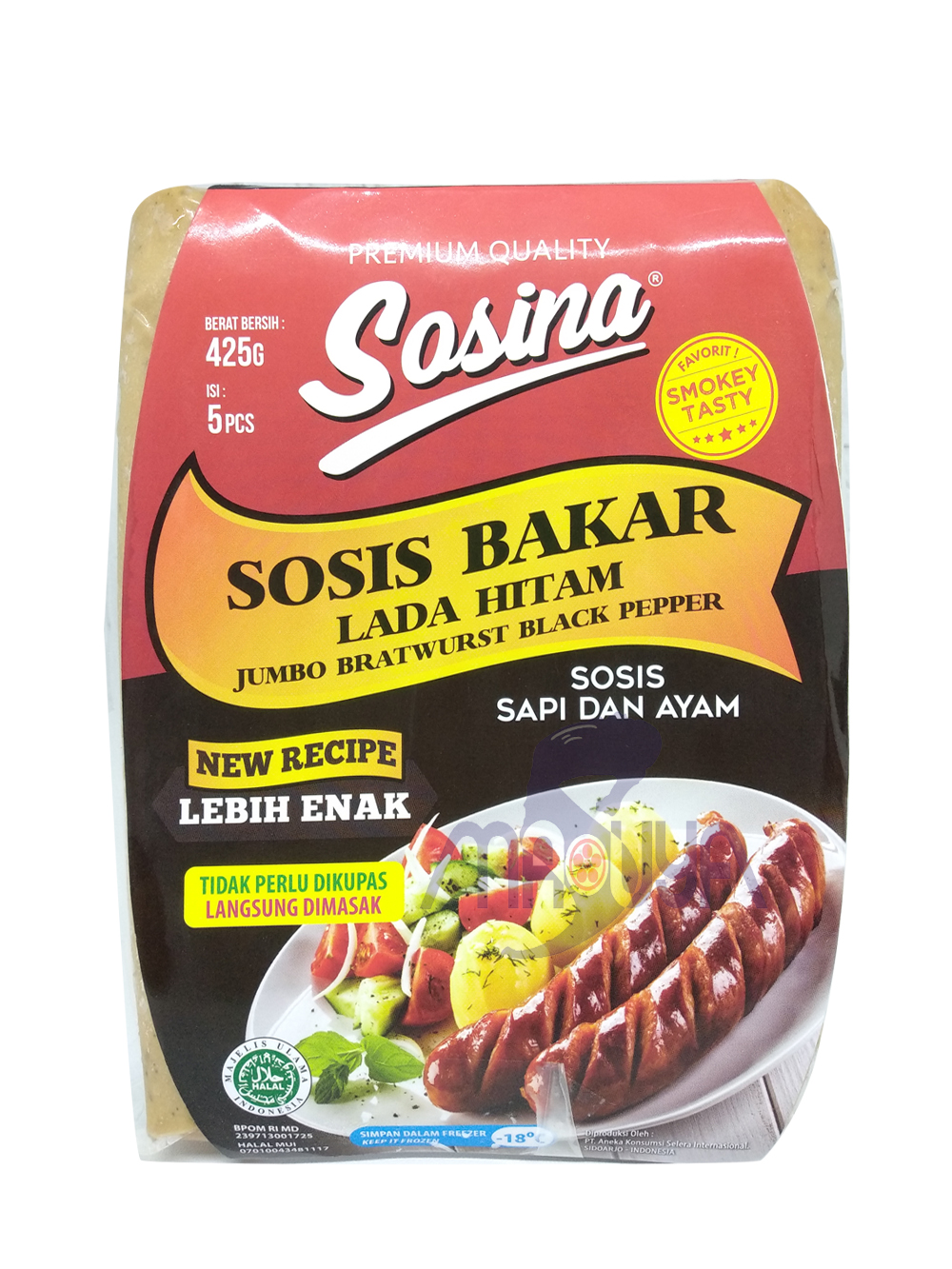 Sosina Sosis Bakar Lada Hitam 425 gr